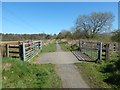 NS4886 : Farm track crossing cycle route by Lairich Rig