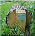 SE6576 : Plaque on a log seat by Pauline E