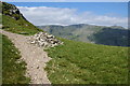 NY3713 : Pathside cairn on St Sunday Crag by Bill Boaden