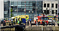 J3474 : Fire appliances and ambulances, Donegall Quay, Belfast - June 2014(1) by Albert Bridge