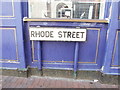 TQ7667 : Vintage street nameplate, Rhode Street, Chatham by Chris Whippet