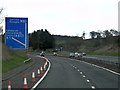 NS7989 : Southbound M9 approaching Junction 9 by David Dixon