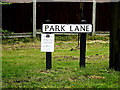 TL8348 : Park Lane sign by Geographer