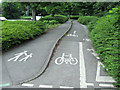 SJ8185 : Cycle path at Manchester Airport by Thomas Nugent