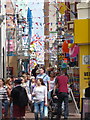 SY6878 : Weymouth: bunting above St. Alban Street by Chris Downer