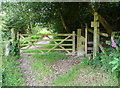 SE0024 : Stile and gate on the permissive riverside path at Cragg Lane by Humphrey Bolton