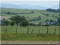 SH8650 : Upland fields and distant mountain views by Andrew Hill