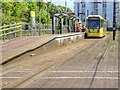 SJ8097 : Metrolink Tram at Broadway by David Dixon