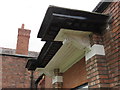 SJ3065 : Hawarden Drill Hall entrance canopy by John S Turner