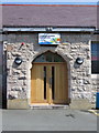 SJ1158 : Entrance porch to Ruthin Drill Hall/Youth Centre by John S Turner