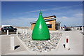 SH9980 : Green Buoy at Rhyl Harbour by Jeff Buck