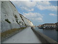 TQ3403 : Undercliff Walk by Brighton Marina by Paul Gillett