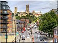 SK9771 : Broadgate and Lincoln Cathedral by David Dixon