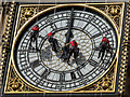 TQ3079 : Cleaning the Clock face "Big Ben", Elizabeth Tower, Palace of Westminster by Christine Matthews