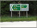 TM3289 : Roadsigns on the A143 Old Railway Road by Geographer