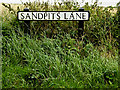 TM0436 : Sandpits Lane sign by Geographer