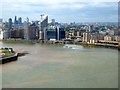 TQ3980 : Emirates Cable Car - View westwards across London by Rob Farrow