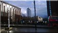 TQ3265 : View south from East Croydon station, across the tram stop by Christopher Hilton