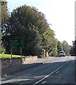 SJ8478 : Alderley Edge distances sign 10 miles from Congleton by Jaggery