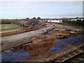 SP5922 : Railway construction northeast of Bicester, 7 February 2014 by Robin Stott