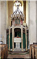 TG2834 : St Botolph, Trunch - Font & canopy by John Salmon