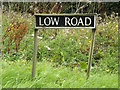 TM2786 : Low Road sign by Geographer