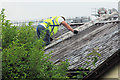 SP9212 : Removing the Roof of New Mill Social Centre, Tring by Chris Reynolds