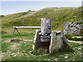 SZ0277 : Old Winch at a Quarry by Des Blenkinsopp