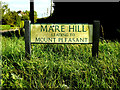 TL7348 : Mare Hill sign by Geographer