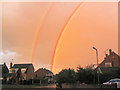 SP9111 : A Double Rainbow over Mill View Road, Tring by Chris Reynolds