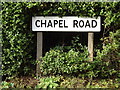 TM0662 : Chapel Road sign by Geographer