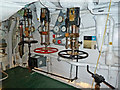 TQ3380 : HMS Belfast - forward engine room throttles by Chris Allen