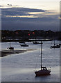 SH7778 : Dusk falls on the Conwy estuary by Steve  Fareham