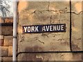 TQ7667 : Vintage street nameplate, York Avenue, Gillingham by Chris Whippet