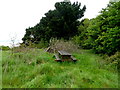 ST5689 : Picnic bench on Aust Cliff by Jaggery