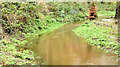 J3268 : Flooded towpath, Minnowburn, Belfast - November 2014(1) by Albert Bridge