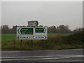 TM1785 : Roadsigns on the A140 Ipswich Road by Geographer