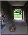 TL4558 : Jesus College: Antony Gormley sculptures by John Sutton