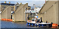 J3474 : The "Sacha" and diver, Lagan Weir, Belfast (December 2014) by Albert Bridge