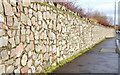 J4668 : Stone wall, Comber (January 2015) by Albert Bridge