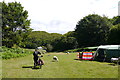 SH6515 : The estuary camping field at Graig Wen by Phil Champion