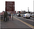 ST3188 : City destinations board at the eastern end of Newport Bridge by Jaggery