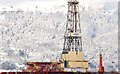 J3676 : Oil rig and snow, Belfast (January 2015) by Albert Bridge