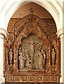 TQ2874 : The Ascension, Balham - Reredos detail by John Salmon