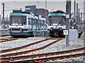 SJ8195 : T68s at Old Trafford Depot by David Dixon