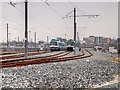 SJ8195 : Metrolink Old Trafford Depot by David Dixon