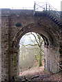 NY6758 : Steps at west end of Lambley Viaduct by Andrew Curtis