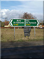 TM0877 : Roadsigns on the A143 Bury Road by Geographer