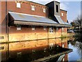 SD8538 : Loading Bay Canopy, Leeds and Liverpool Canal Warehouse, Nelson by David Dixon