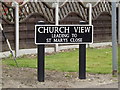 TM2583 : Church View sign by Geographer